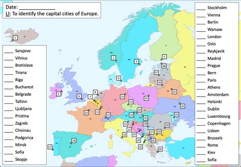 All the European capitals Quiz .